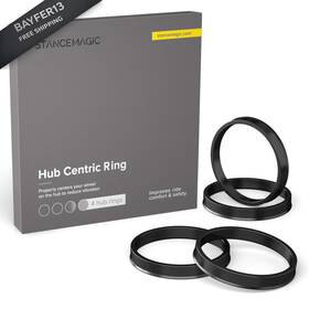 Hr-73.1 Stancemagic 67.1 Hubcentric Rings Pack Of 4 - 67.1mm Id To 73.1mm Od Black