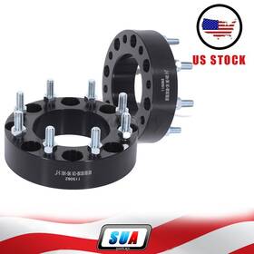 Sua4cars S4115062 2pcs 2ftft Thick 8x180 14x1.5 Studs Black Wheel Spacers For Chevy Silverado Sierra