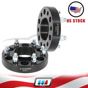 S4115376 Sua4cars 2pc 1.25 Inch Thick Black Hubcentric Wheel Spacers For Ford F-150 Expedition Lincoln