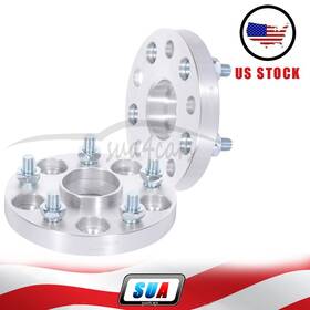 S4115497 Sua4cars 2pcs 20mm 5x4.5 To 12x1.25 Studs Wheel Spacers For Subaru Silver