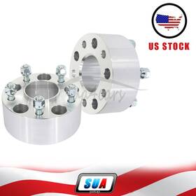 S4119644 Sua4cars 2 Pcs 2.5 Inch 5x4.75 12x1.5 Studs Wheel Spacers For Chevrolet Cadillac Gmc