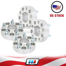 Sua4cars S4826130 4 Pcs 1.5 Inch 5x4.5 12x1.5 Studs Wheel Spacers For Honda Accord Civic
