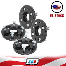 S4826153 Sua4cars 4 Pcs 15mm 4x100 12x1.5 Studs Wheel Spacers For 1980-2007 Honda Civic Prelude