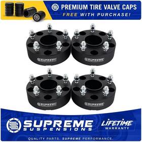 66743 Supreme Suspensions 2 Inch 5x5.5 Wheel Spacers 4pc Hubcentric For 2012-2018 Dodge Ram 1500 2wd 4wd