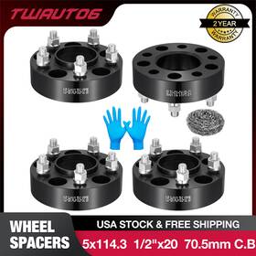 Os06059s1bk Tembor 4pc 1.5 Inch 5x4.5 5x114.3 Hubcentric Wheel Spacers For Ford Mustang Ranger Explorer