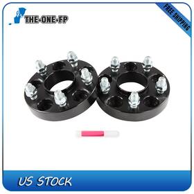 The128896one The-one-fp 2 X Wheel Spacers 5x4.5 Inch 5x114.3mm 1 Thick Hubcentric M14x1.5 64.1mm Black