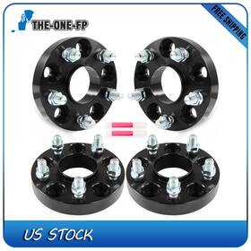 The844286one The-one-fp 4 X Wheel Spacers 5x4.5 Inch 5x114.3mm 1 Thick Hubcentric M14x1.5 64.1mm Black