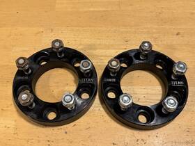 100-545-545-1215b Titan Wheel Accessories 2 1 Inch 25mm Spacers 5x114.3 12x1.5 Scion Mazda Lexus Hyundai Honda