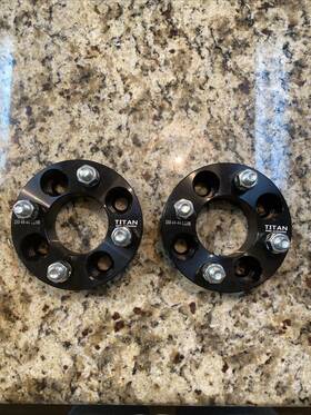 150-44-44-1220b Titan Wheel Accessories 2 Qty 1-1/2 Inch Spacers 4x4 4x101.6mm 66.1mm Cb 1/2-20 Lug
