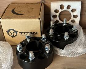 200-545-715-1415hcb Titan Wheel Accessories 2 Qty Inch Hubcentric Spacers 5x4.5 5x114.3mm 71.5mm Cb 14x1.5 Lug