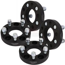 10918311 Top-refitting 4 Pcs 1 Inch 25mm Black Wheel Spacers 5x114.3 12x1.5 Studs For Hyundai Honda