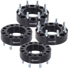 10919543 Top-refitting 2ftft 8x180 To 14x1.5 Studs Black Wheel Spacers For Chevrolet Silverado