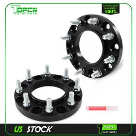 To12995501p Topcn 2 1 Inch 8x180 Hubcentirc Wheel Spacers M14x1.5 For Chevy Silverado Sierra 2500 Hd