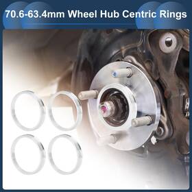 Uauto1 656417134007 Od 70.6mm To Id 63.4mm Car Wheel Hub Centric Rings Aluminium Alloy 4 Pcs