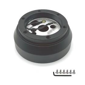 Qgd7 Vehjunc Steering Wheel Short Hub Adapter For Chevy S10 Gmc S-15 Dodge Cadillac Black