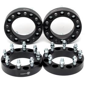 Fd801-384 Vlaoschi Black Forged 8x170 Wheel Spacers 1.5 Inch 14x1.5 Studs Ford 8 Lug Pack Of 4