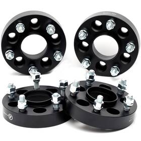 Jp506-324 Vlaoschi Black Forged 5x4.5 To 5x5 Hubcentric Wheel Adapters 1.25 Inch With 1/2 Studs Co
