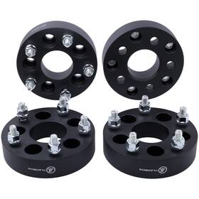 Jp510-384 Vlaoschi Black Forged 5x4.5 To 5x4.75 Wheel Adapters 1.5 Inch With 1/2 Studs