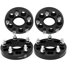 Vlaoschi Jp513-204 Black Forged 5x110 Hubcentric Wheel Spacers 20mm With 12x1.5 Studs Compatible Wi
