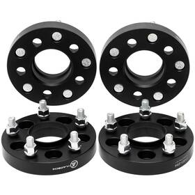 Jp513-254 Vlaoschi Black Forged 5x110 Hubcentric Wheel Spacers 1 Inch-pack Of 4