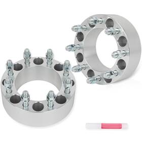 11195385 Wellstorehere 2pcs 2.5 Inch Or 63.5 Mm 8x6.5 Wheel Spacers 9/16 Studs For Ford F250 1988-1998