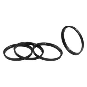 106-7780 Wheel Accessories Parts Ories Set Of 4 Hub Centric Ring 106.10mm Od To 77.80mm Id Black Polyca