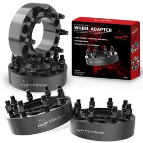 8170-8170h-e14.4 Wheel Accessories Parts Spacers 4 Pcs 8x170mm 2.00 Inch 124.9mm Hub M14x1.5 Ford F250 F350
