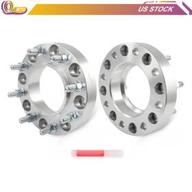 Wh129956ee Wheeltech 2x 1.5 Inch 8x180 Wheel Spacers 14x1.5 For 11-24 Chevy Silverado Sierra 2500 3500 Hd