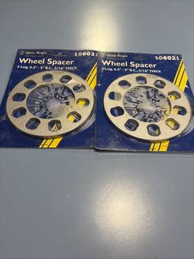 106021 White Knight 1 Pair Of 5 Lug Wheel Spacers 5/16 Inch Thick Pn# - Brand New 106021 White Knight 1 Pair Of 5 Lug Wheel Spacers 5/16 Inch Thick Pn# - Brand New