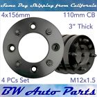 Wsa4-hc4156 Bwa Pc Polaris Rzr Xp Turbo Black Thick Wheel Spacers