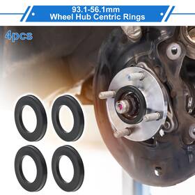 X Autohaux 679134169879 93.1mm To 56.1mm Car Wheel Hub Centric Rings Black Polycarbonate 4 Pcs