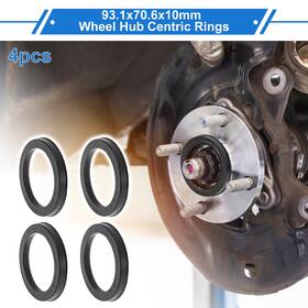 X Autohaux 679134170059 93.1mm To 70.6mm Car Wheel Hub Centric Rings Black Polycarbonate 4 Pcs