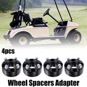 X Autohaux 703820540380 4pcs 2 Inch Wheel Spacer Adapters 4.06 M12 Studs Fits Club Car Golf Carts Black Atv