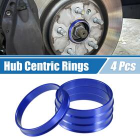 X Autohaux 716058550632 4 Pcs Car Hub Centric Rings Od 60.1mm Id 56.1mm Wheel Bore Center Spacer Blue