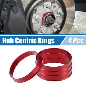 X Autohaux 716058553008 4 Pcs Car Hub Centric Rings Od 67.1mm To 66.1mm Wheel Bore Center Spacer Red