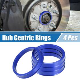 X Autohaux 716058553251 4 Pcs Car Hub Centric Rings Od 72.6mm Id 64.1mm Wheel Bore Center Spacer Blue