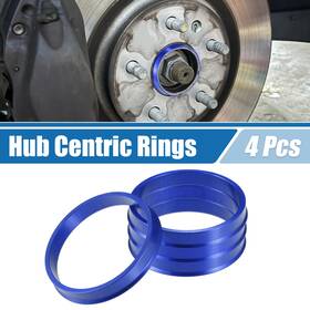 X Autohaux 716058554319 4 Pcs Car Hub Centric Rings Od 73.1mm Id 66.1mm Wheel Bore Center Spacer Blue