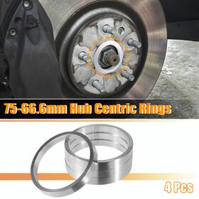 X Autohaux 724117900809 4pcs Od 75mm To Id 66.6mm Aluminum Alloy Car Hub Centric Rings Wheel Spacer