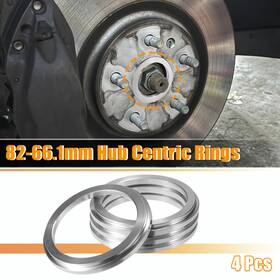 X Autohaux 724117901592 4pcs Od 82mm To Id 66.1mm Aluminum Alloy Car Hub Centric Rings Wheel Spacer