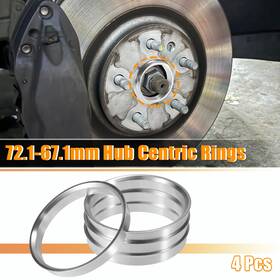 X Autohaux 724117902537 4pcs Od 72.1mm To Id 67.1mm Aluminum Alloy Car Hub Centric Rings Wheel Spacer