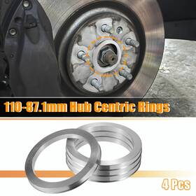 X Autohaux 724117902872 4pcs Od 110mm To Id 87.1mm Aluminum Alloy Car Hub Centric Rings Wheel Spacer