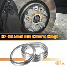 X Autohaux 724117903404 4pcs Od 82mm To Id 66.5mm Aluminum Alloy Car Hub Centric Rings Wheel Spacer