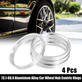 X Autohaux 745065490822 4pcs Od 73.1mm To Id 66.9mm Aluminum Alloy Car Hub Centric Rings Wheel Spacer