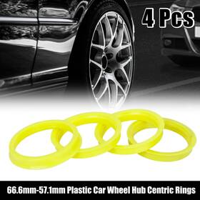X Autohaux 752374422956 4pcs Plastic 66.6mm To 57.1mm Car Hub Centric Rings Wheel Bore Center Spacer X Autohaux 752374422956 4pcs Plastic 66.6mm To 57.1mm Car Hub Centric Rings Wheel Bore Center Spacer