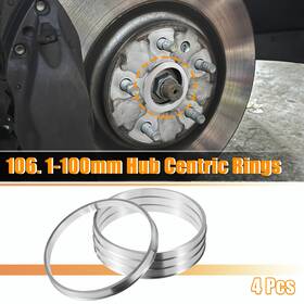 X Autohaux 781913985553 4pcs Od 106.1mm To Id 100mm Aluminum Alloy Car Hub Centric Rings Wheel Spacer
