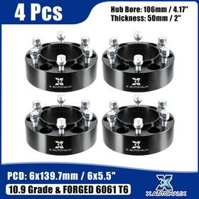 X Autohaux 782685083836 4pcs 6 Lug 6x5.5 Inch 2 Thickness Wheel Spacer Adapter For Lexus Gx460 2010-2013