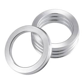 A22072700ux0517 X Autohaux 4pcs Od 74.1mm To Id 57.1mm Aluminum 74.1-57.1mm Silver Tone
