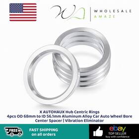 A22072700ux0528 X Autohaux Hub Centric Rings 4pcs Od 68mm To Id 56.1mm Aluminum Alloy Car Auto W