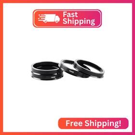 Ya-bkhr19 Yanangparts 72.6 To 74.1 Black Hub Centric Rings Pack Of 4 Aluminium Alloy Whe