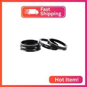 Ya-bkhr21 Yanangparts 71.5 To 87.1 Black Hub Centric Rings Pack Of 4 Aluminium Alloy Whe